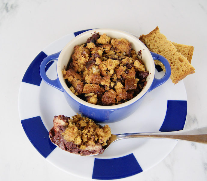 Crumble de boudin et de pain d’épice