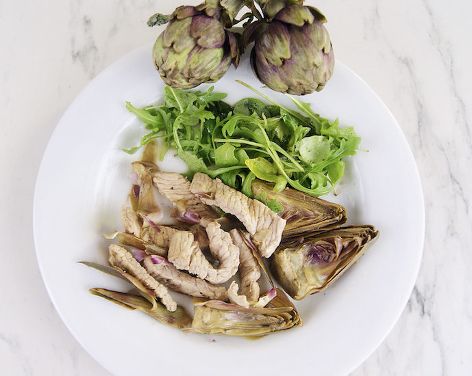 Straccetti de veau aux artichauts