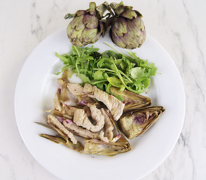Straccetti de veau aux artichauts