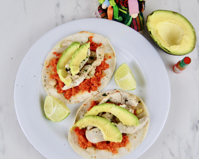 Fajitas à la crème de poivrons et poulet
