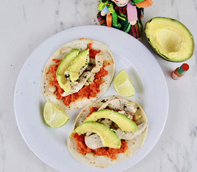 Fajitas à la crème de poivrons et poulet