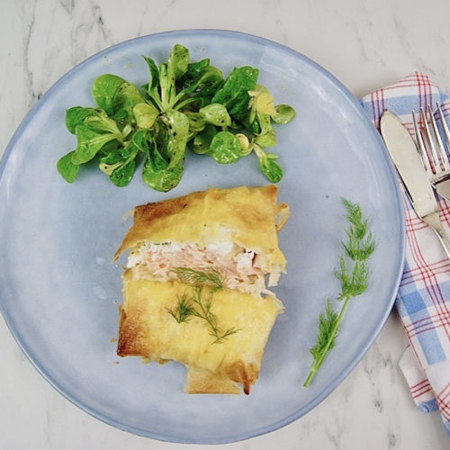 Saumon en feuilles de brick