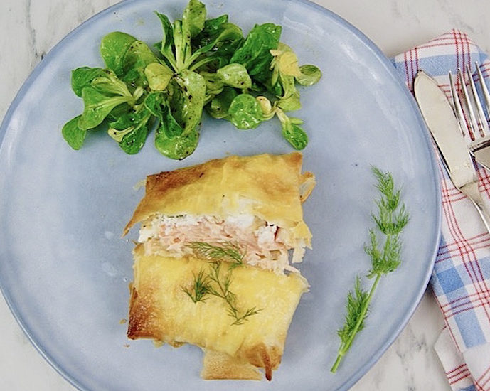 Saumon en feuilles de brick