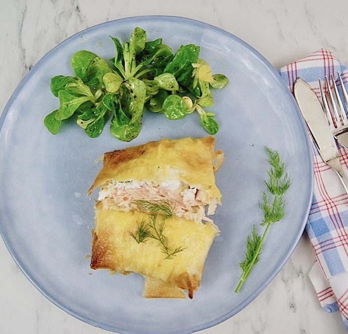 Saumon en feuilles de brick