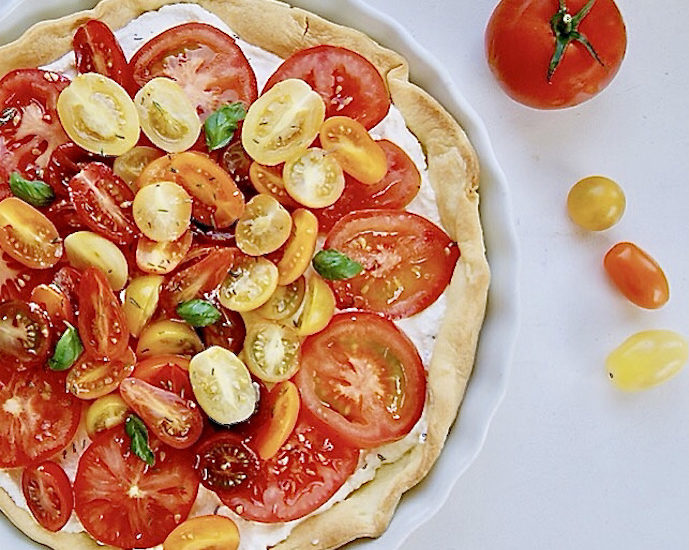 Tarte aux tomates et au thym