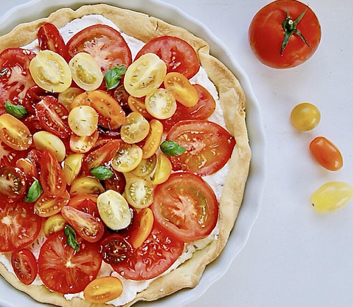 Tarte aux tomates et au thym