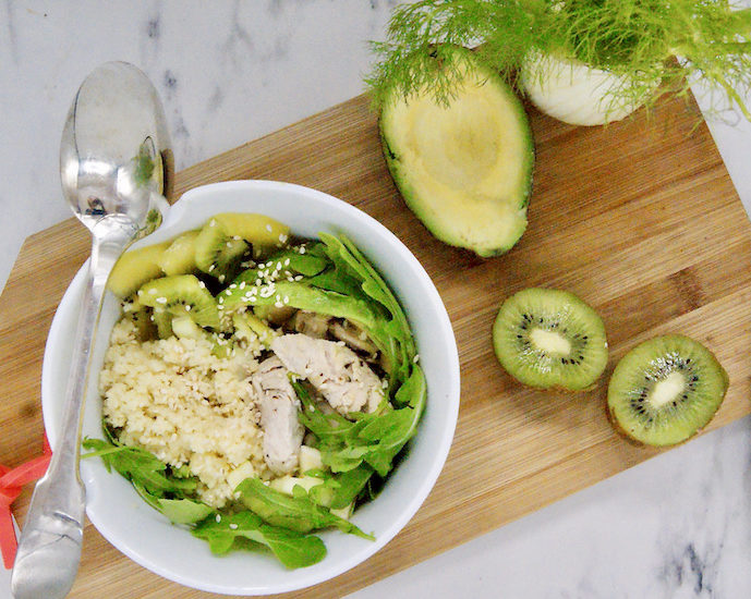 Buddha bowl vert au kiwi