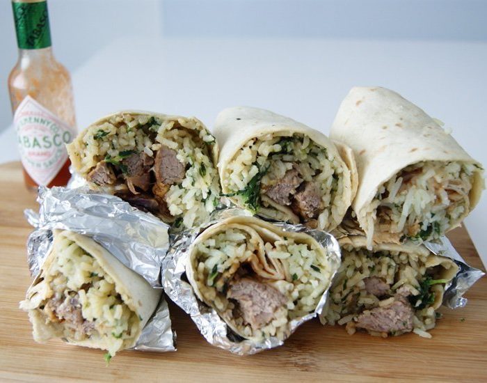 Burritos à l&rsquo;agneau et sauce barbecue