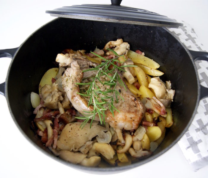 Côtes de veau aux pleurotes