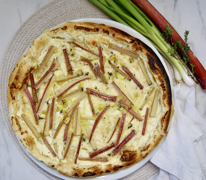 Tarte salée à la rhubarbe