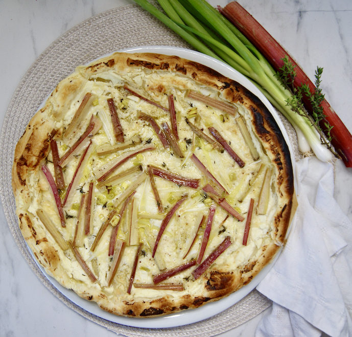 Tarte salée à la rhubarbe