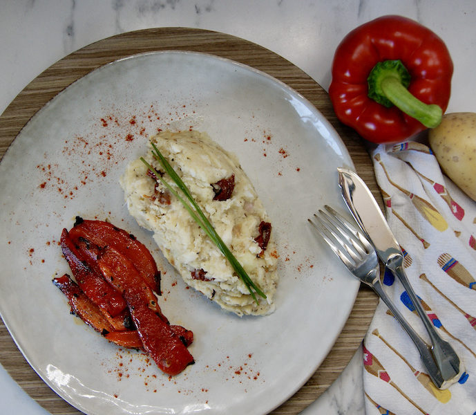 Brandade de cabillaud aux tomates séchées et poivrons