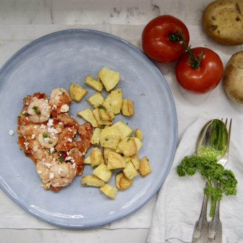 Crevettes Saganaki