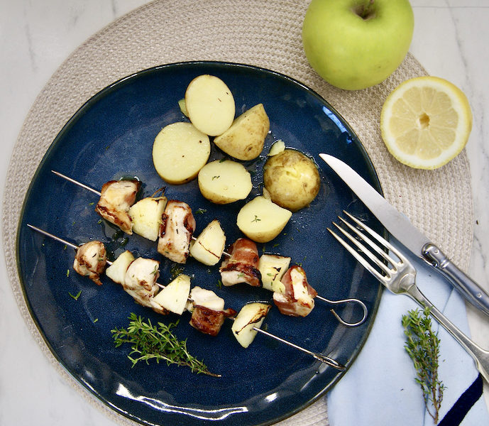 Brochettes fruitées au poulet
