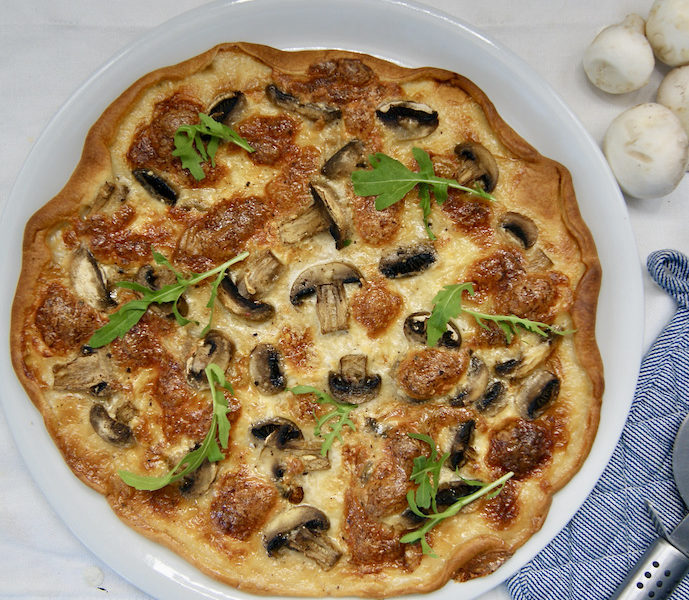 Pizza blanche aux champignons