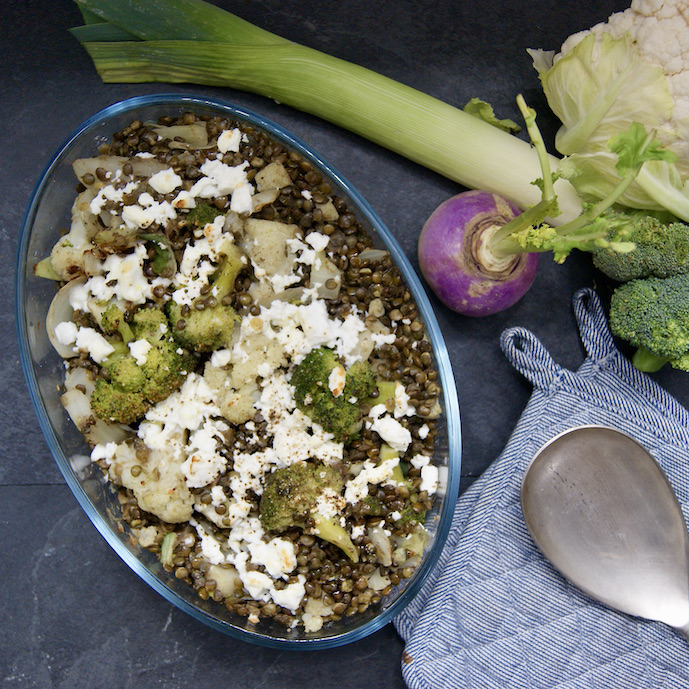 Gratin de lentilles aux légumes d'hiver Menu to Shop