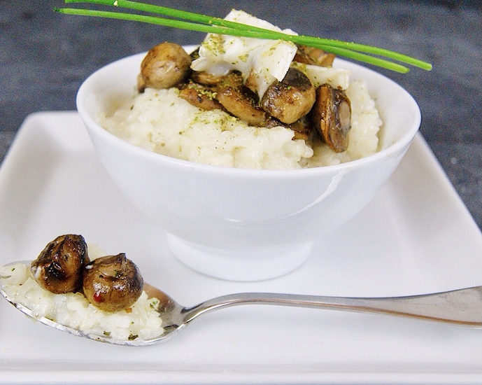 Risotto au Camembert de Normandie et champignons de Paris
