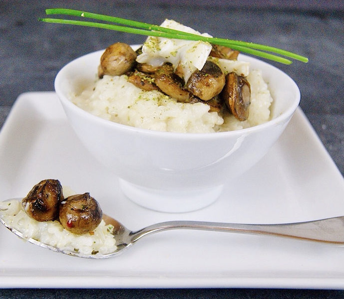 Risotto au Camembert de Normandie et champignons de Paris