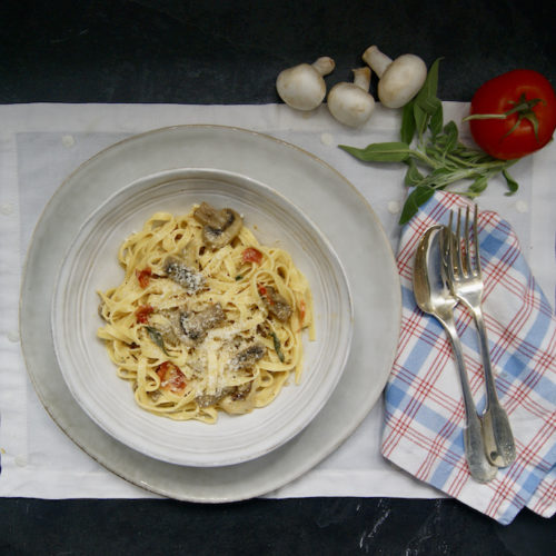 Tagliatelle aux champignons et à la sauge