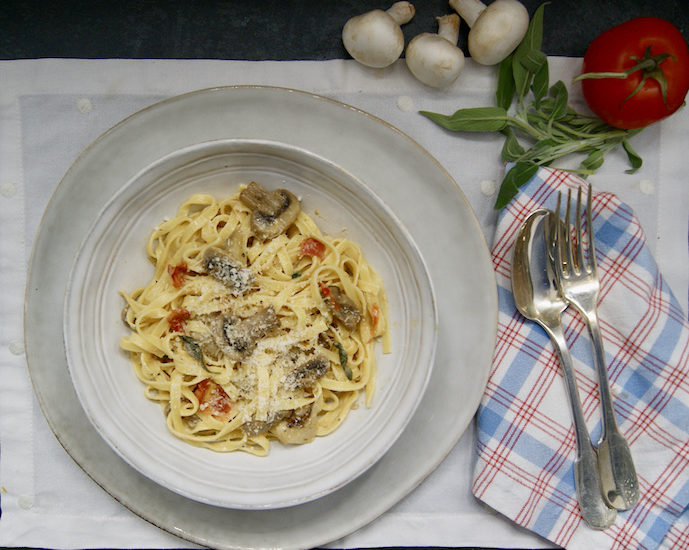 Tagliatelle aux champignons et à la sauge