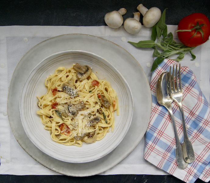 Tagliatelle aux champignons et à la sauge
