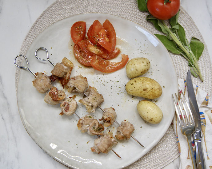 Saltimbocca en brochette