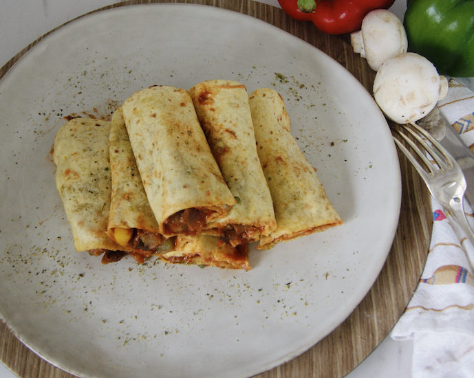 Wraps chauds aux légumes italiens