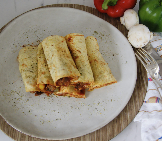 Wraps chauds aux légumes italiens