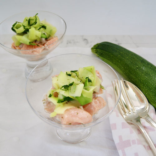 Tagliatelle de courgettes au saumon mariné