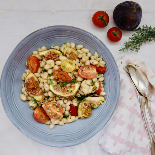 Salade d&rsquo;haricots blancs aux tomates et aux figues