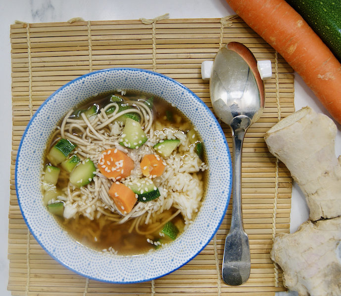 Riz, nouilles et bouillon