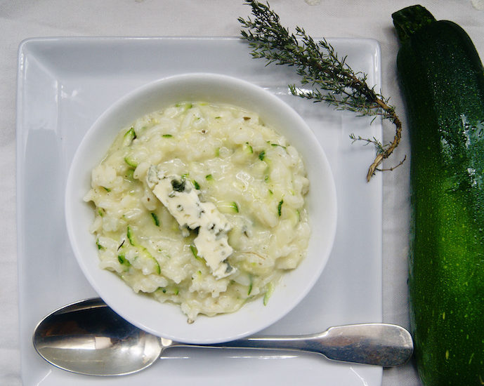 Risotto aux courgettes et au gorgonzola