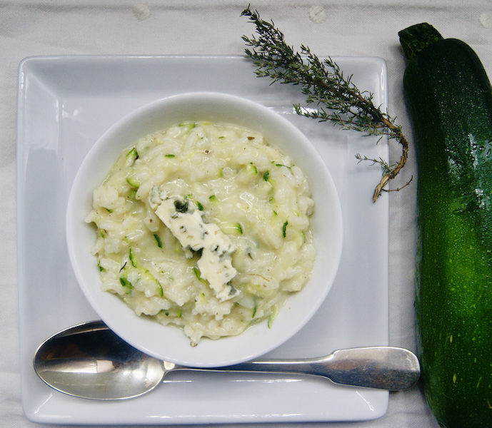 Risotto aux courgettes et au gorgonzola