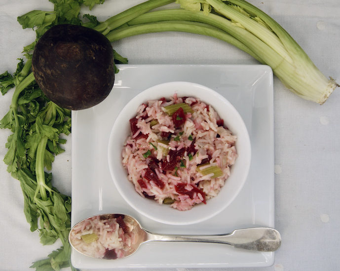 Risotto de betterave rouge