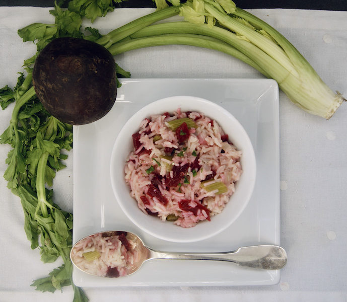 Risotto de betterave rouge
