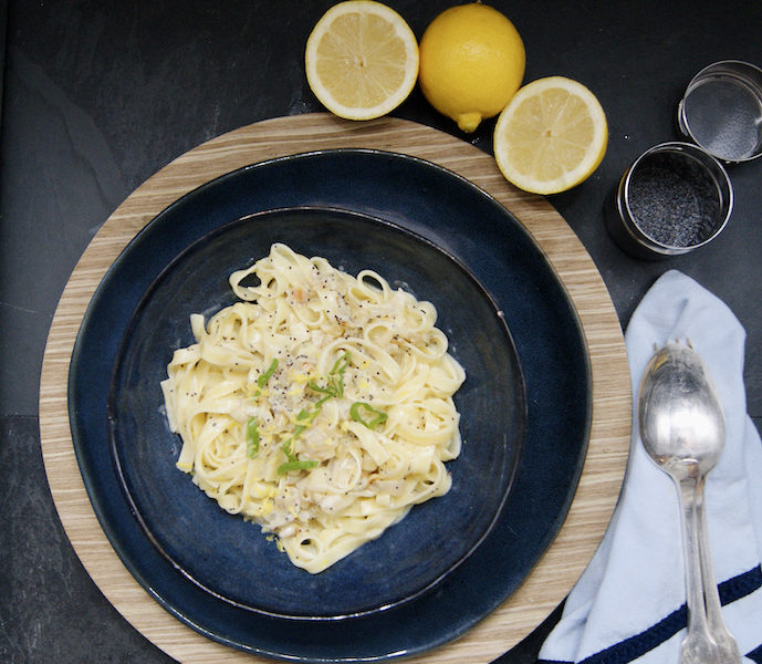 Linguine au citron et au pavot