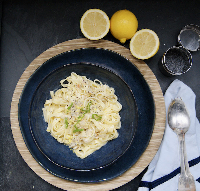 Linguine au citron et au pavot