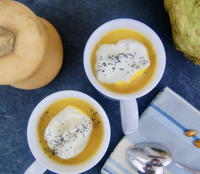 Cappuccino de potimarron au céleri-rave
