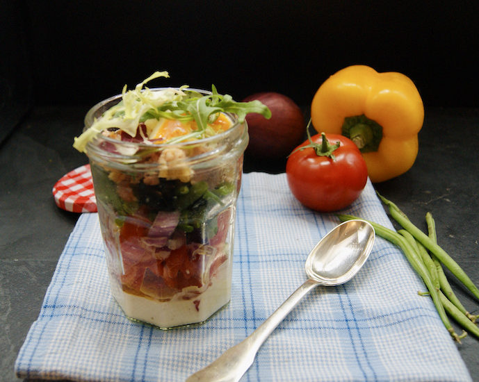 Salade niçoise en pot