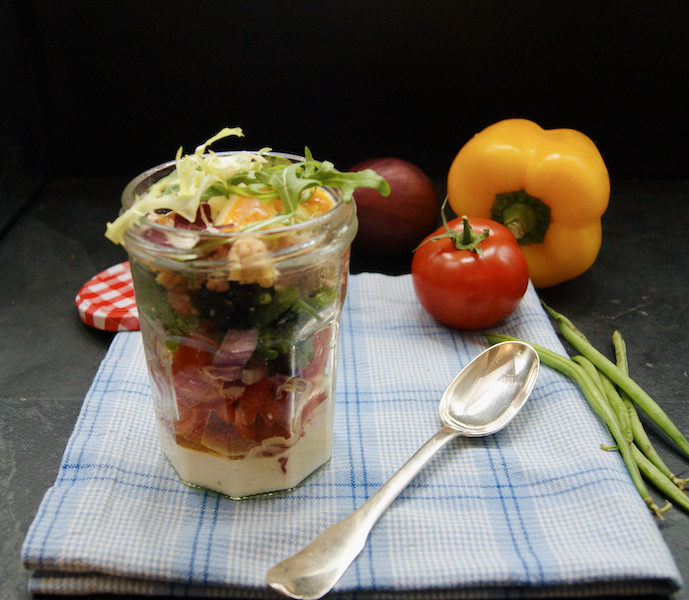 Salade niçoise en pot