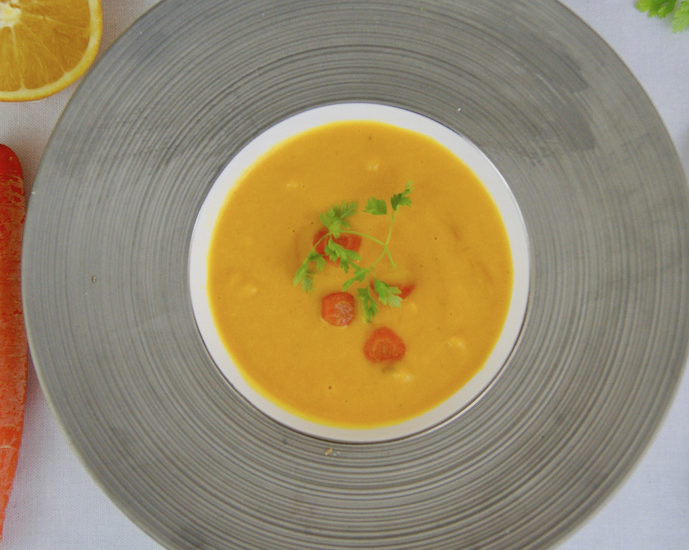 Soupe de carottes parfumée à l&rsquo;orange