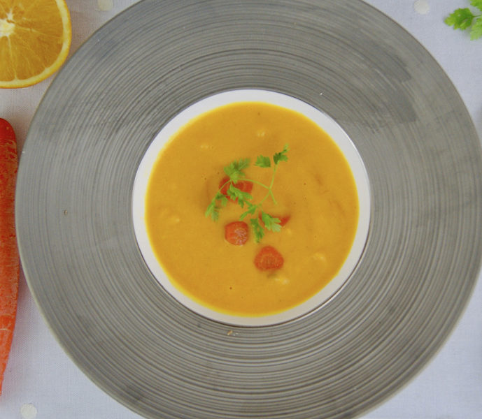 Soupe de carottes parfumée à l&rsquo;orange