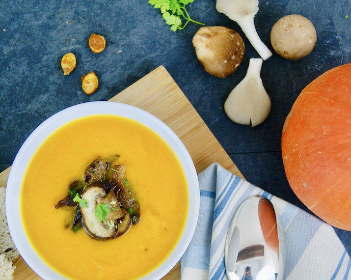 Velouté de potiron à la forestière