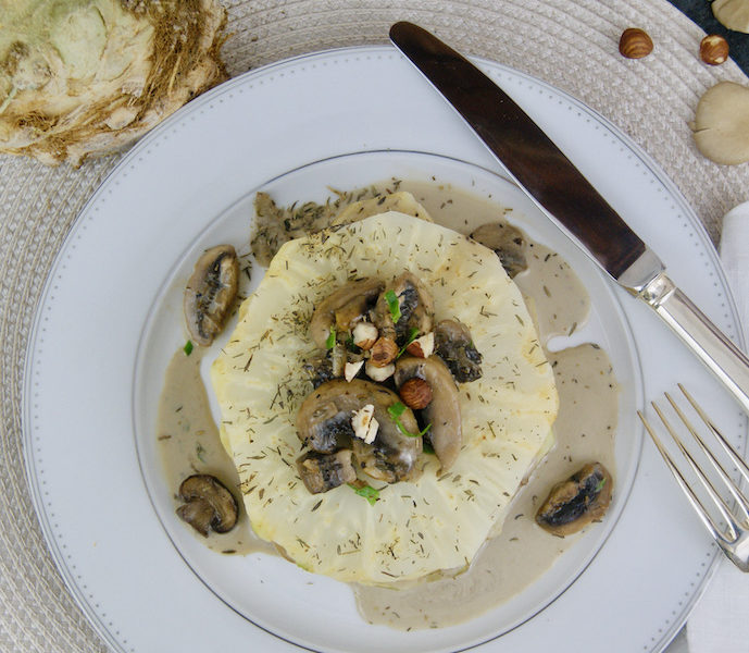 Lasagne de céleri-rave aux champignons