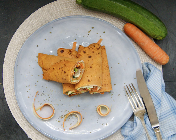 Crêpes de légumes aux légumes