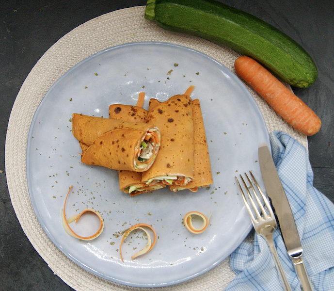 Crêpes de légumes aux légumes