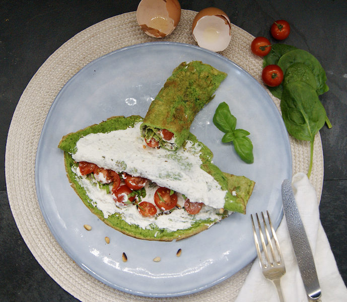 Crêpes aux épinards