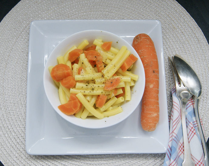 Risotto de macaroni aux carottes