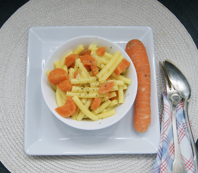 Risotto de macaroni aux carottes