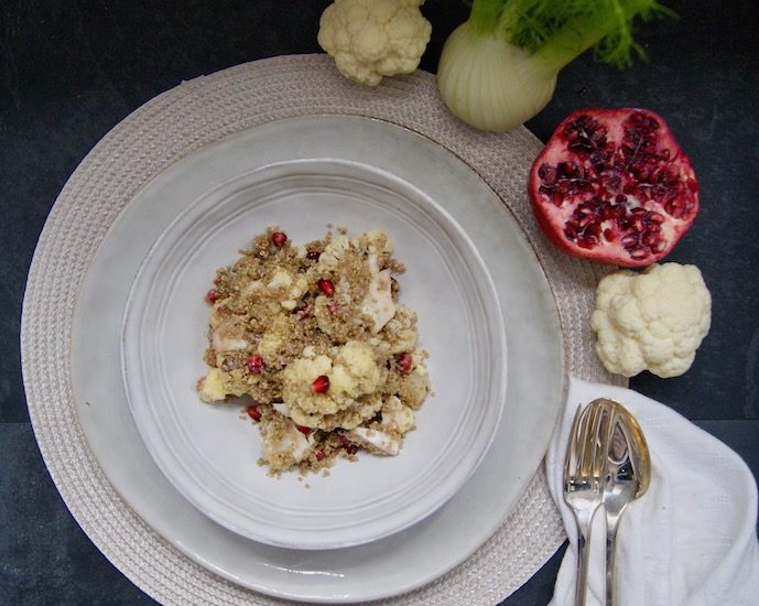 Quinoa aux fenouils et chou-fleur rôtis